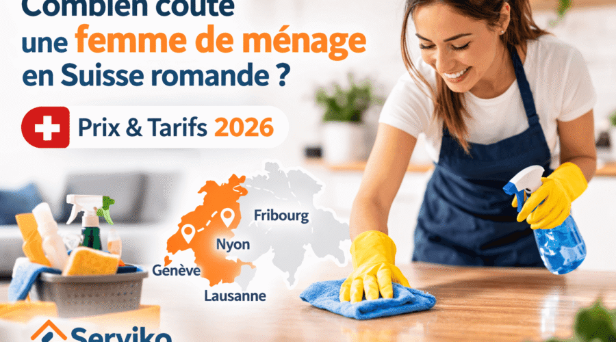 Combien coûte une femme de ménage en Suisse romande en 2026 ?